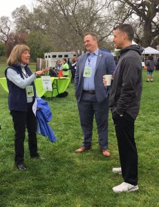 Secretary Ross with CFBF Adminstrator Jim Houston and Sacramento Kings Coach Dave Joerger